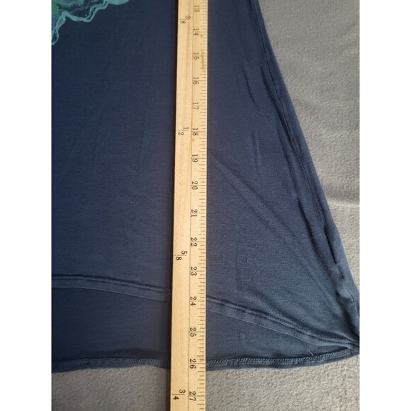 MUDD Women's Small Navy Blue Graphic T Shirt Lightweight Thin Peace y2k - Picture 7 of 9